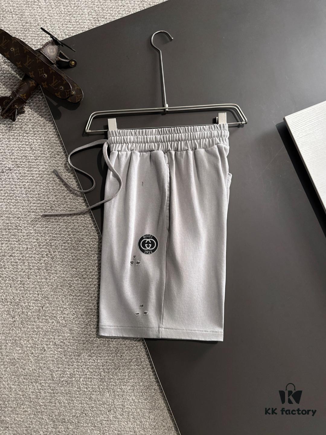 GUCCI 2025 Spring/Summer New Arrival High-End Elastic Waist Casual Solid Loose Shorts