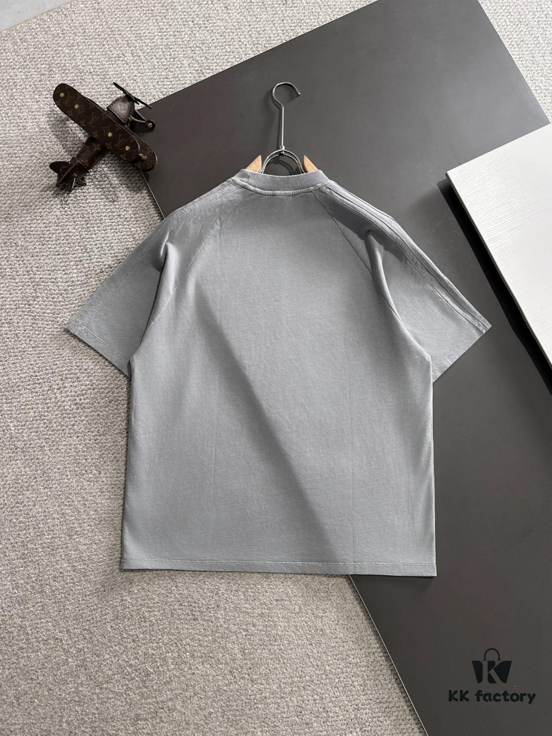 High-Quality GUCCI 2025 Spring/Summer New Men's Tie-Dye Washed Short-Sleeve T-Shirt