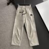 GUCCI 2025 Spring/Summer New Arrival Elastic Waist Casual Pants, Lightweight Custom Counter Fabric, Breathable and Highly Comfortable, Exquisitely Designed with Brand Identity, Premium Quality, Soft and Smooth Texture, Featuring a Relaxed Cut with Excellent Fit