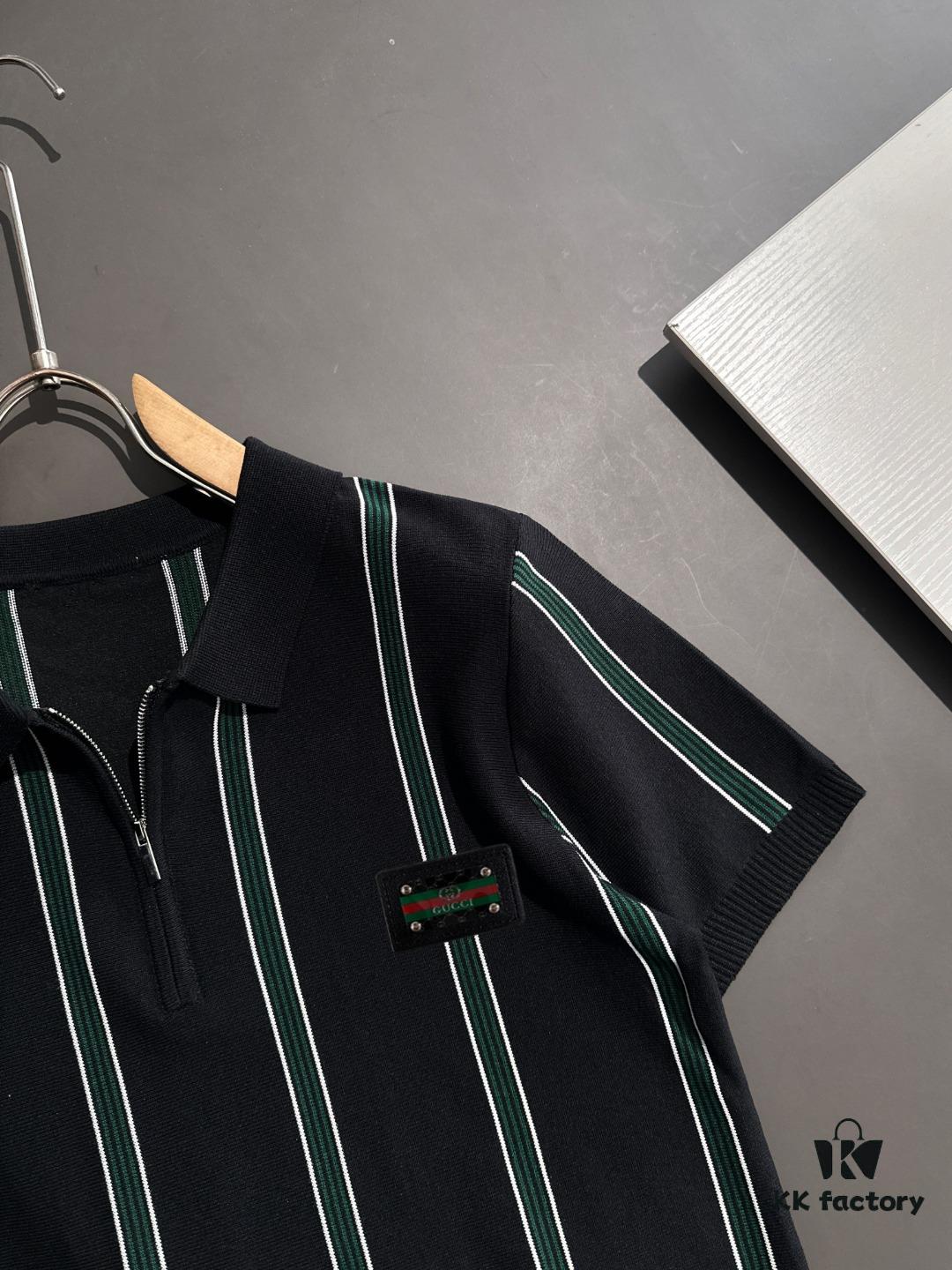 High-Quality GUCCI 2025 Spring/Summer New Men's Collared Short-Sleeve T-Shirt