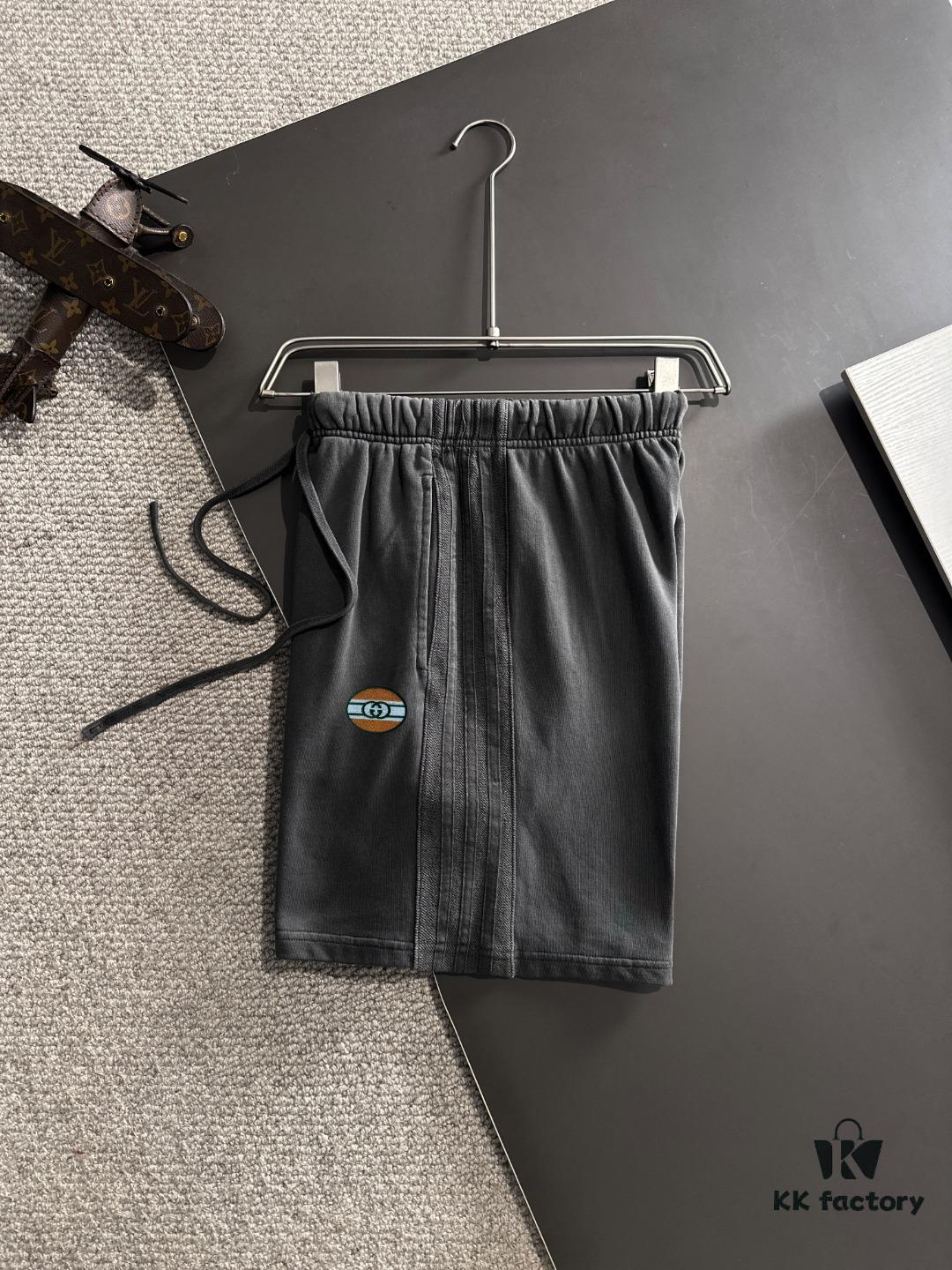 High-End GUCCI 2025 Spring/Summer New Arrival Elastic Waist Casual Plain Loose Shorts