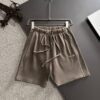 GUCCI 2025 Spring/Summer New Arrival Elastic Waist Casual Solid Loose Shorts