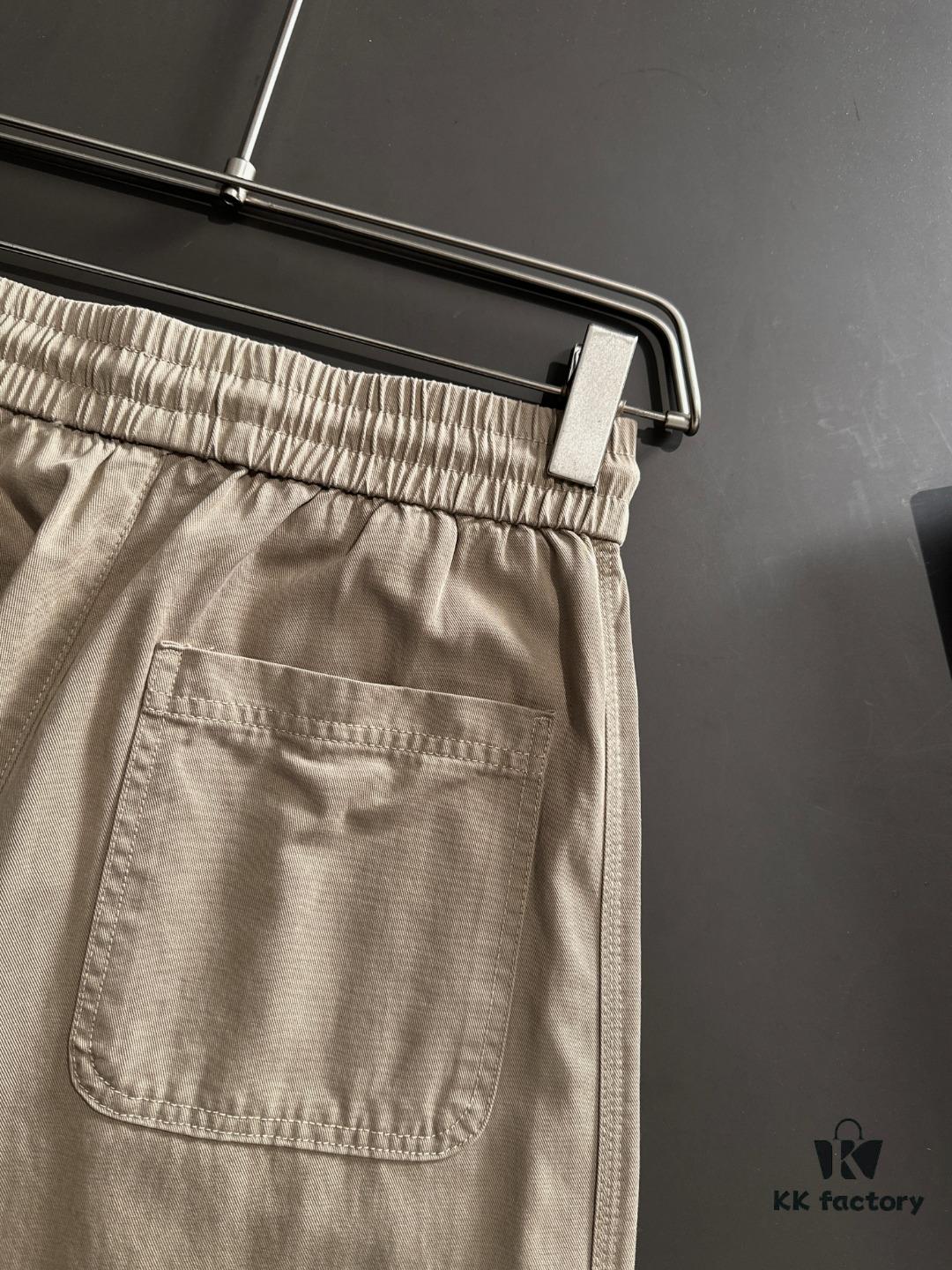 GUCCI 2025 Spring/Summer New Elastic Waist Casual Pants, Lightweight Custom Counter Fabric, Breathable and Comfortable, Exquisite Details, Brand Design Concept, High-Quality Craftsmanship, Soft and Smooth Texture, Leisure Cut with Excellent Fit