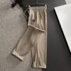 GUCCI 2025 Spring/Summer New Elastic Waist Casual Pants, Lightweight Custom Counter Fabric, Breathable and Comfortable, Exquisite Details, Brand Design Concept, High-Quality Craftsmanship, Soft and Smooth Texture, Leisure Cut with Excellent Fit
