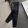 GUCCI 2025 Spring/Summer New Elastic Waist Casual Pants, Lightweight Custom Fabric from Counter, Highly Breathable and Comfortable, Exquisite Details, Brand Design Concept Reflecting High Quality, Soft and Smooth Texture, Showcasing a Perfect Relaxed Silhouette