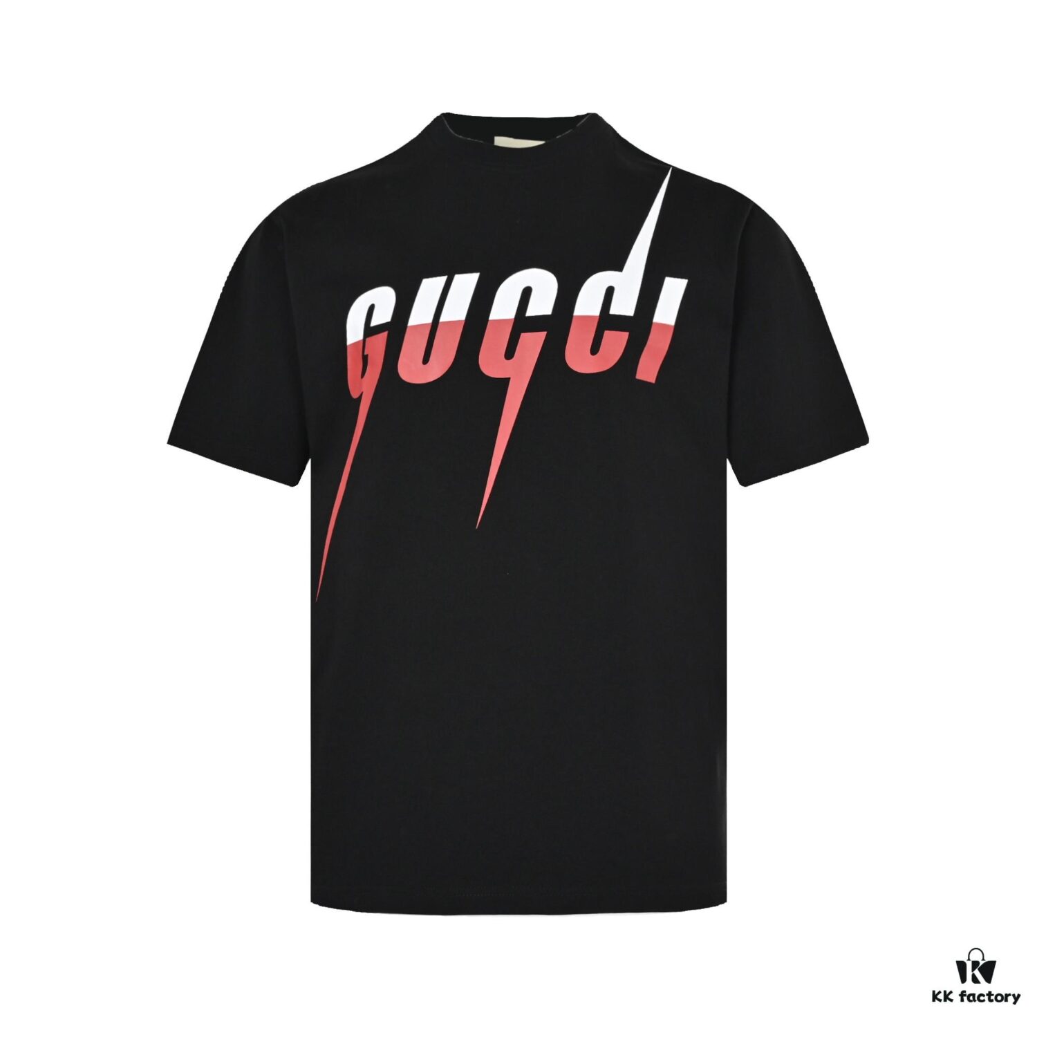Gucci 19SS Lightning Logo Print Short-Sleeve T-Shirt