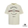 Gucci 22SS Braided Logo Letter Print Short Sleeve T-Shirt