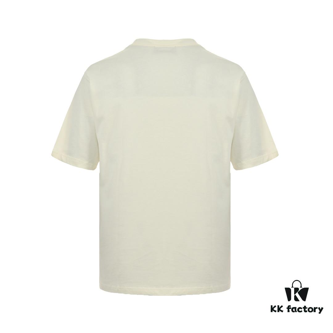 Gucci 22SS Braided Logo Letter Print Short Sleeve T-Shirt