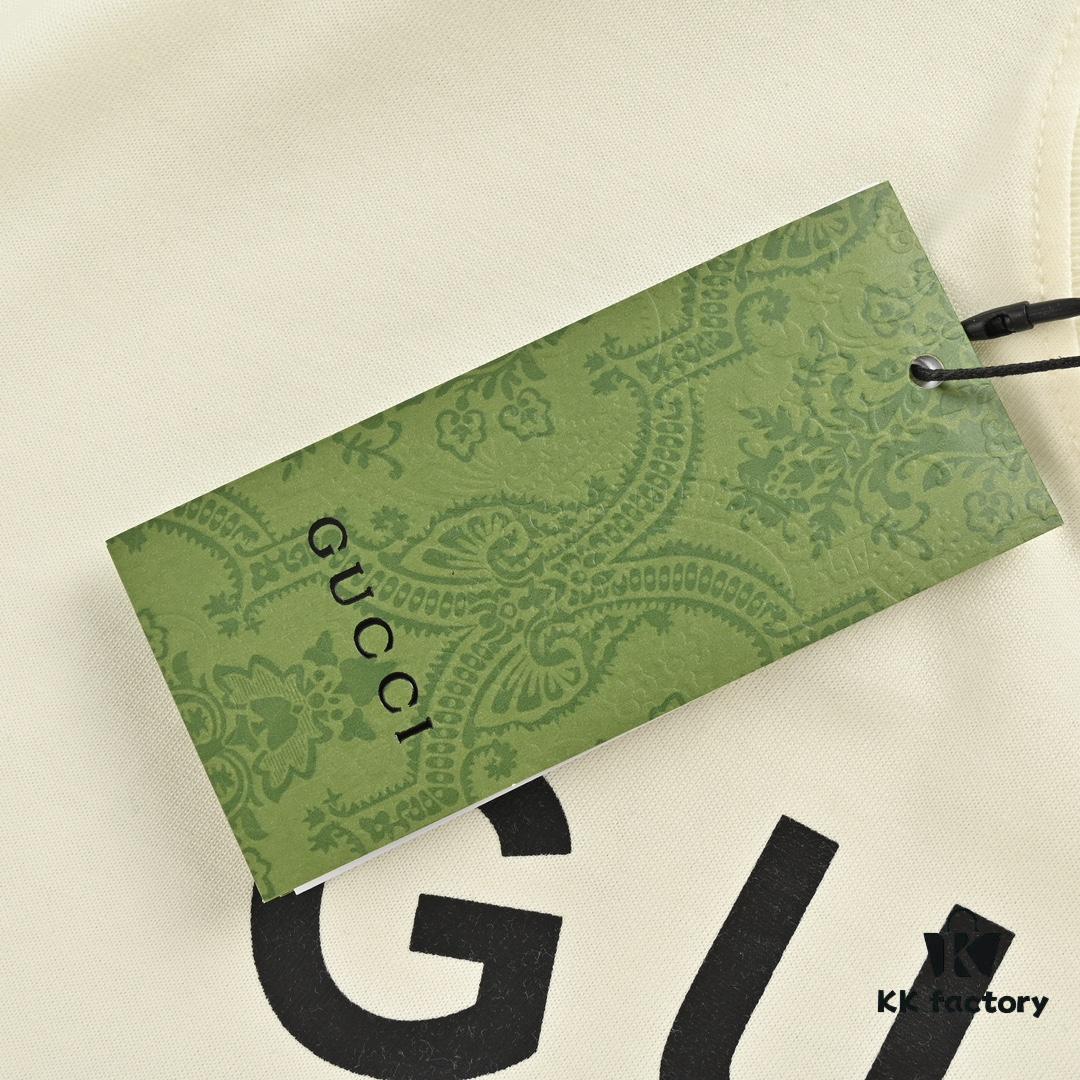 Gucci 22SS Braided Logo Letter Print Short Sleeve T-Shirt