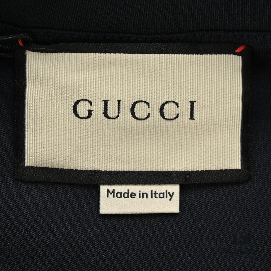 Gucci 22SS Braided Logo Letter Print Short-Sleeve T-Shirt