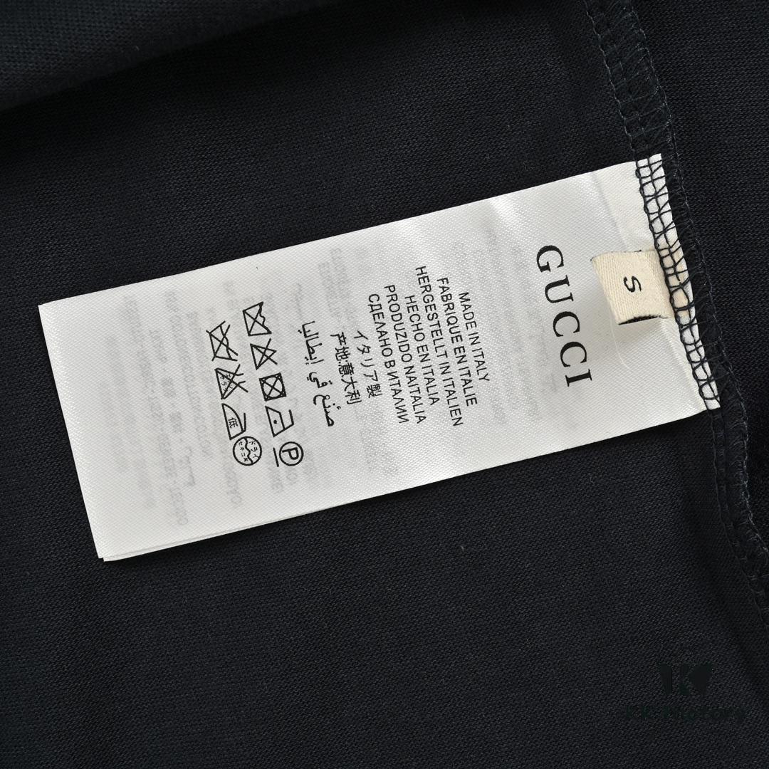 Gucci 22SS Braided Logo Letter Print Short-Sleeve T-Shirt
