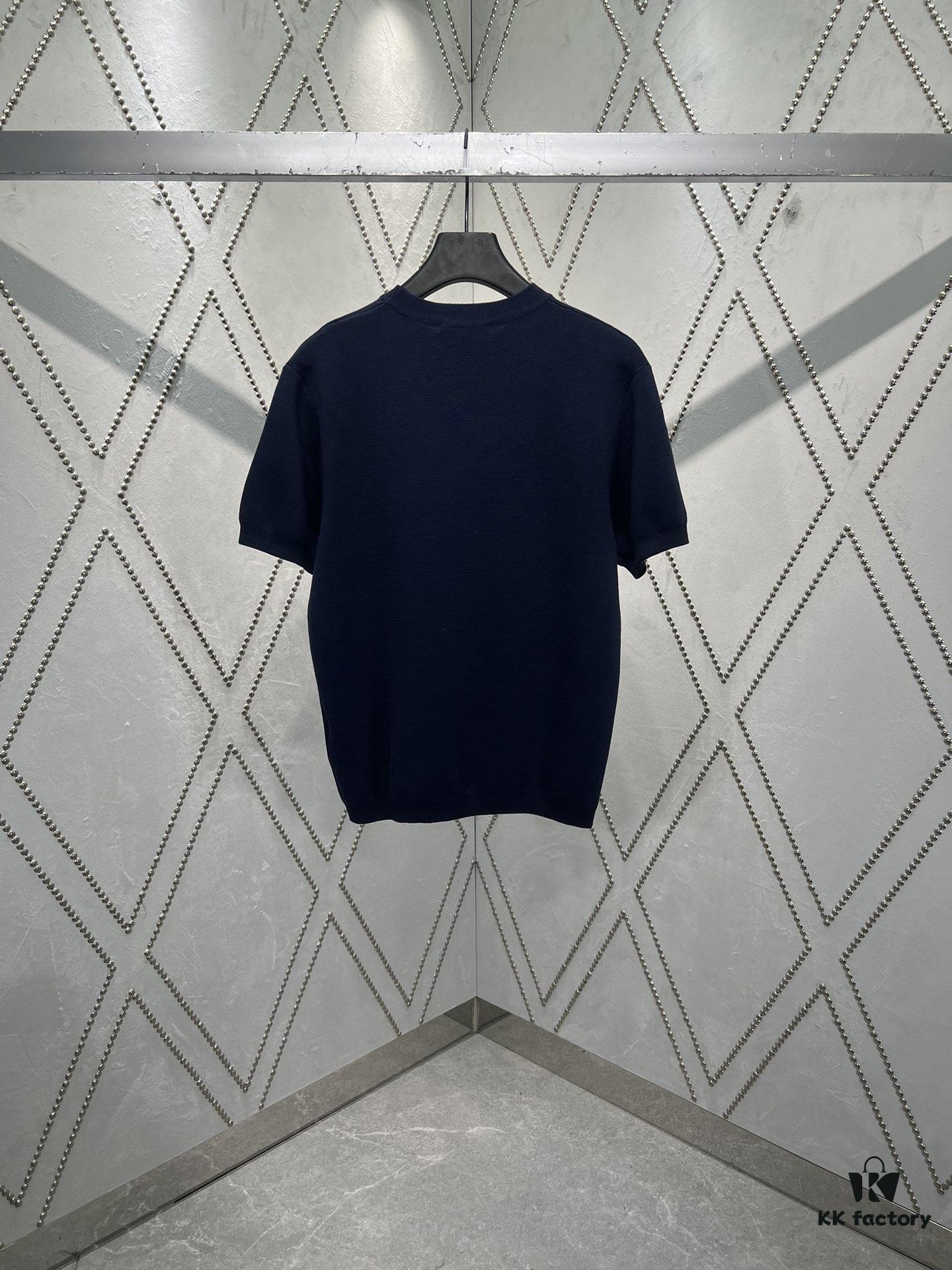 Gucci 25SS New Arrival Knitwear Crafted from Ribbed Silk-Cotton Blend Knit Fabric, Enhanced with Gucci Intarsia for Added Charm