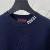 Gucci 25SS New Arrival Knitwear Crafted from Ribbed Silk-Cotton Blend Knit Fabric, Enhanced with Gucci Intarsia for Added Charm