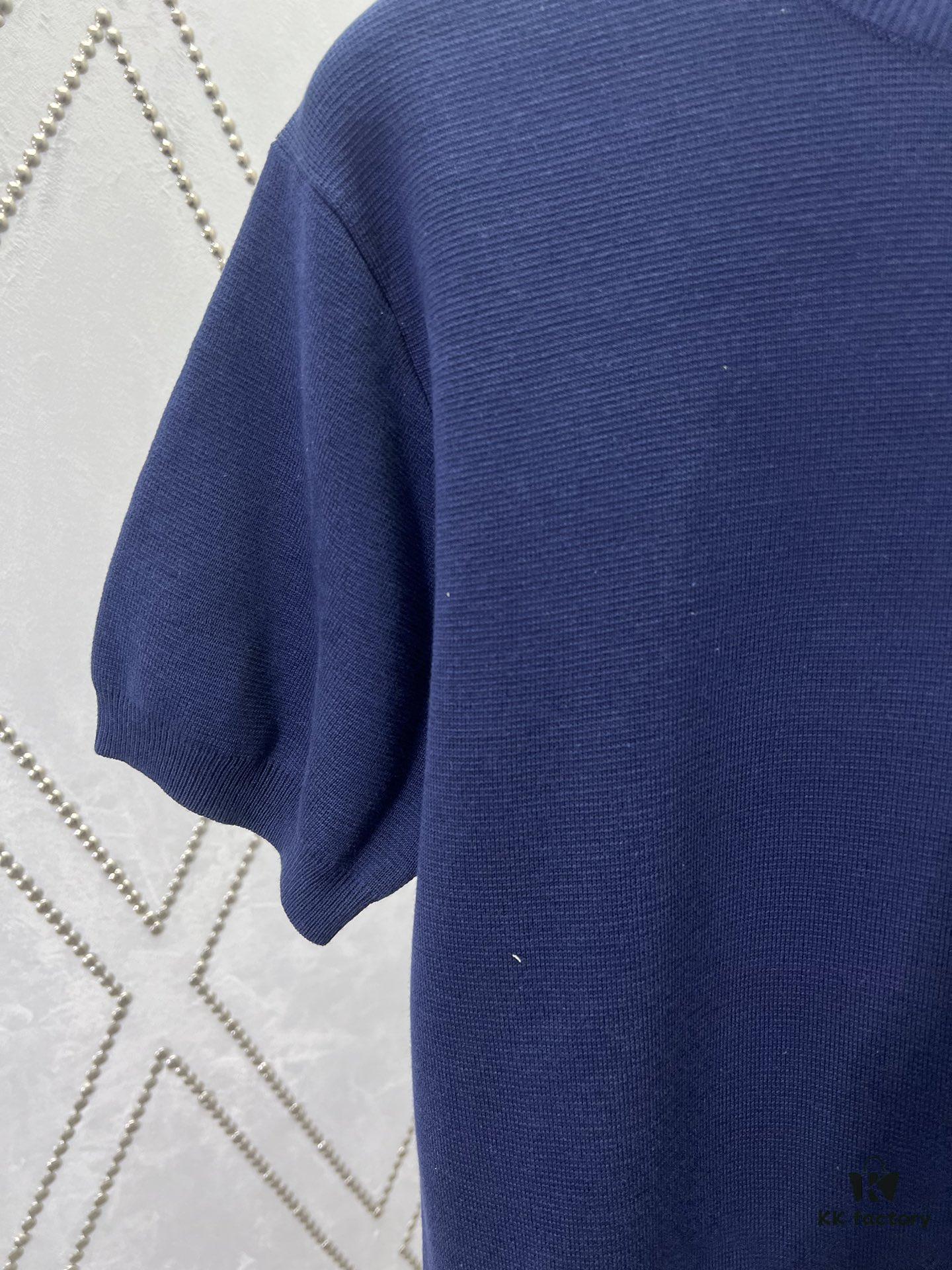 Gucci 25SS New Arrival Knitwear Crafted from Ribbed Silk-Cotton Blend Knit Fabric, Enhanced with Gucci Intarsia for Added Charm