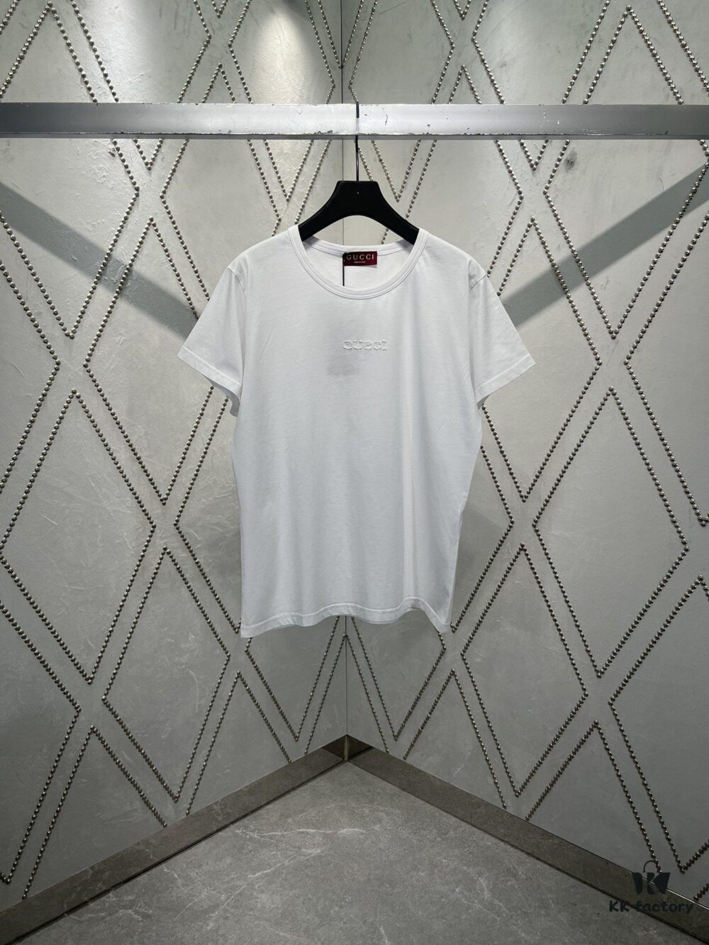 Gucci 25SS New Arrival Oversized Knit Cotton T-Shirt with Gucci Embroidery