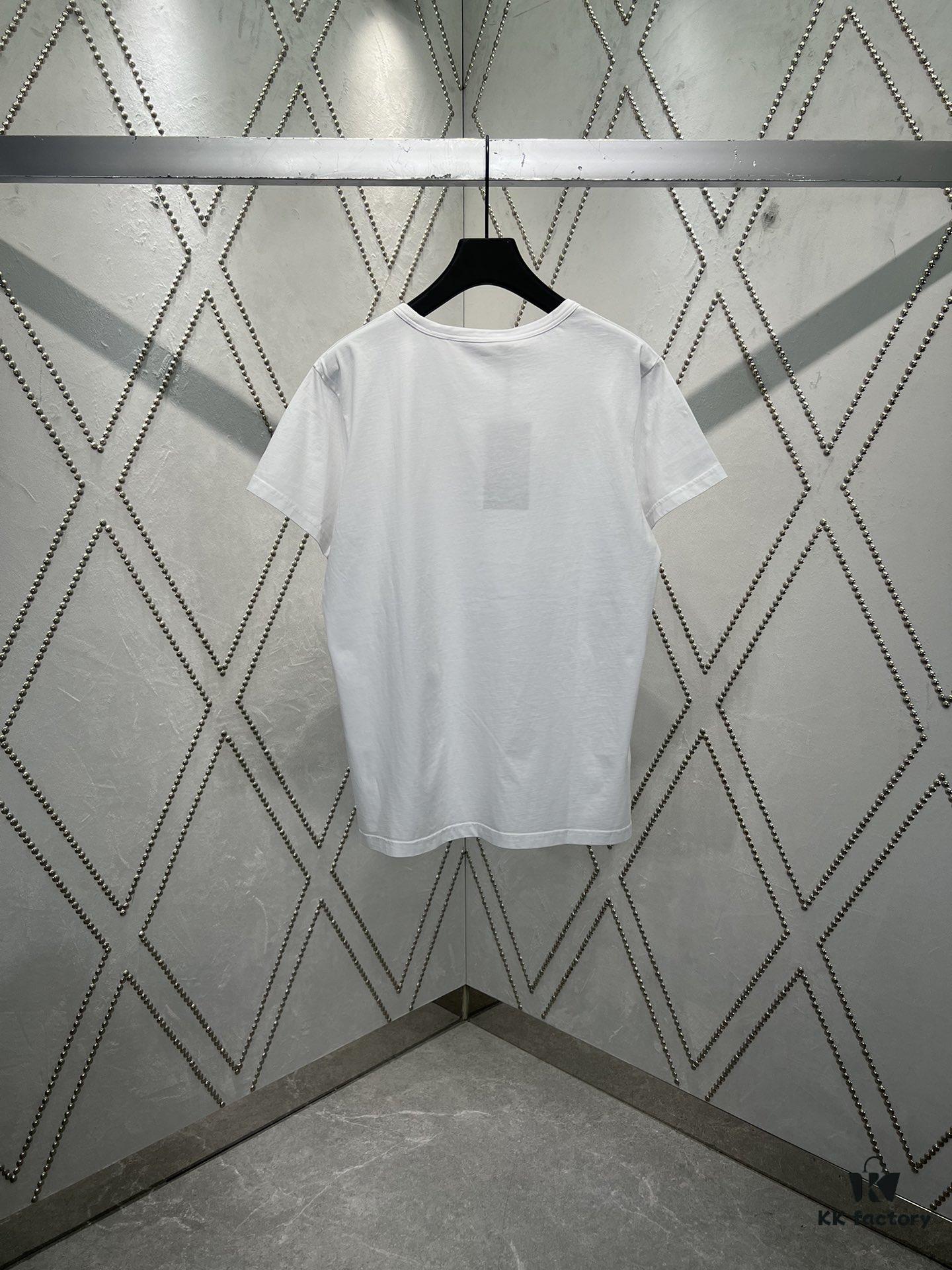 Gucci 25SS New Arrival Oversized Knit Cotton T-Shirt with Gucci Embroidery