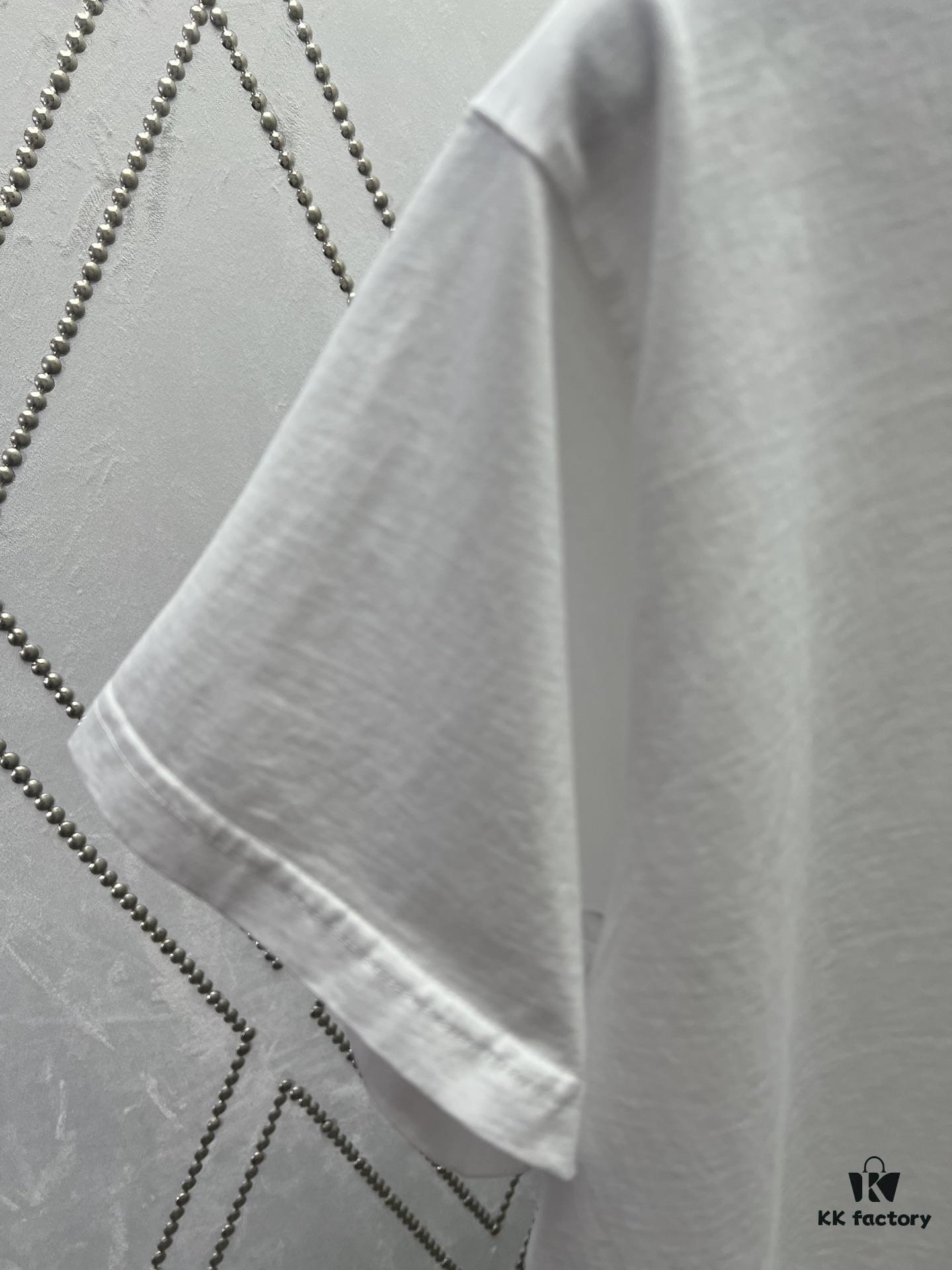 Gucci 25SS New Arrival Oversized Knit Cotton T-Shirt with Gucci Embroidery