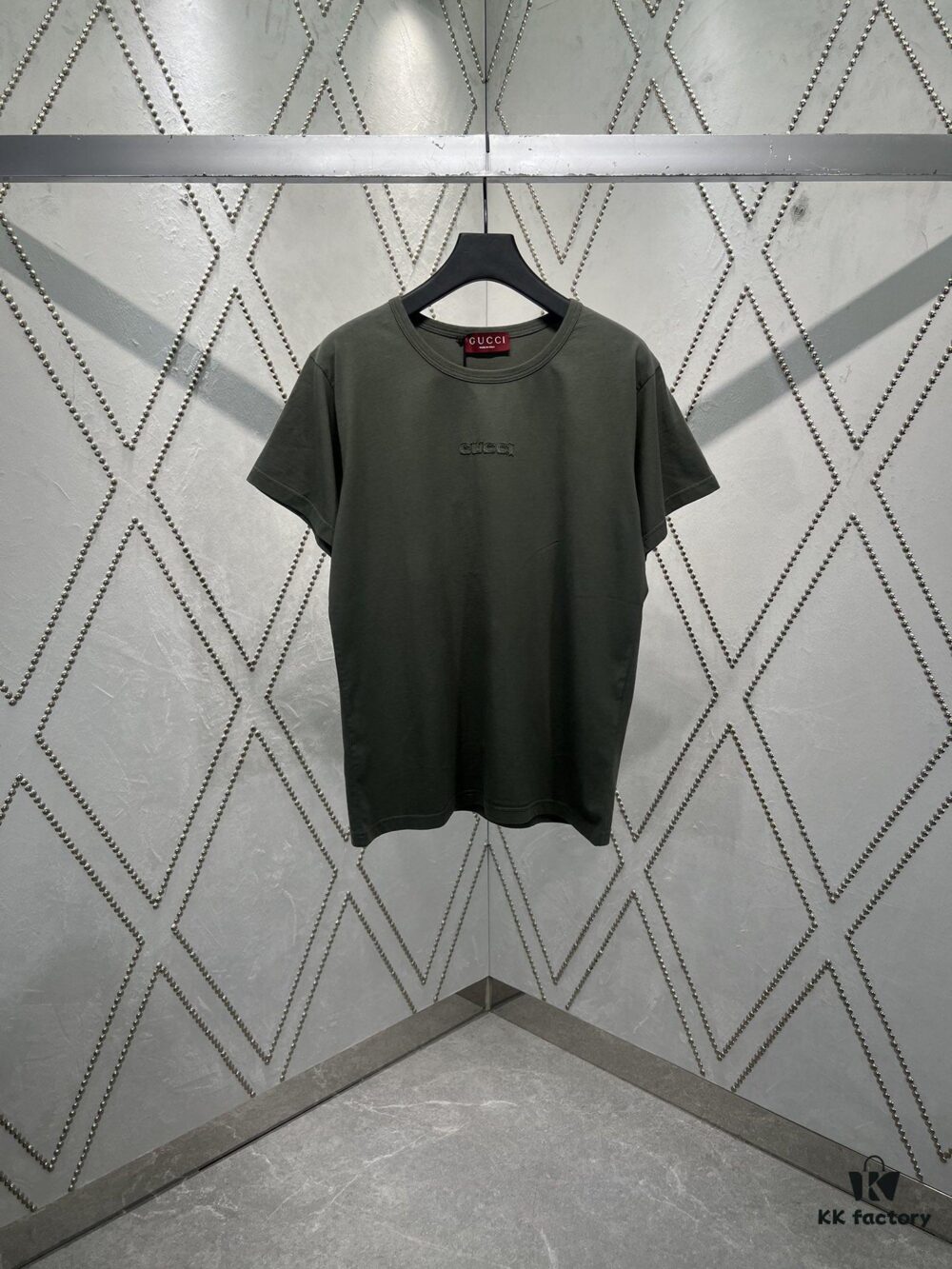 Gucci 25SS New Arrival Oversized Knit Cotton T-Shirt with Gucci Embroidery