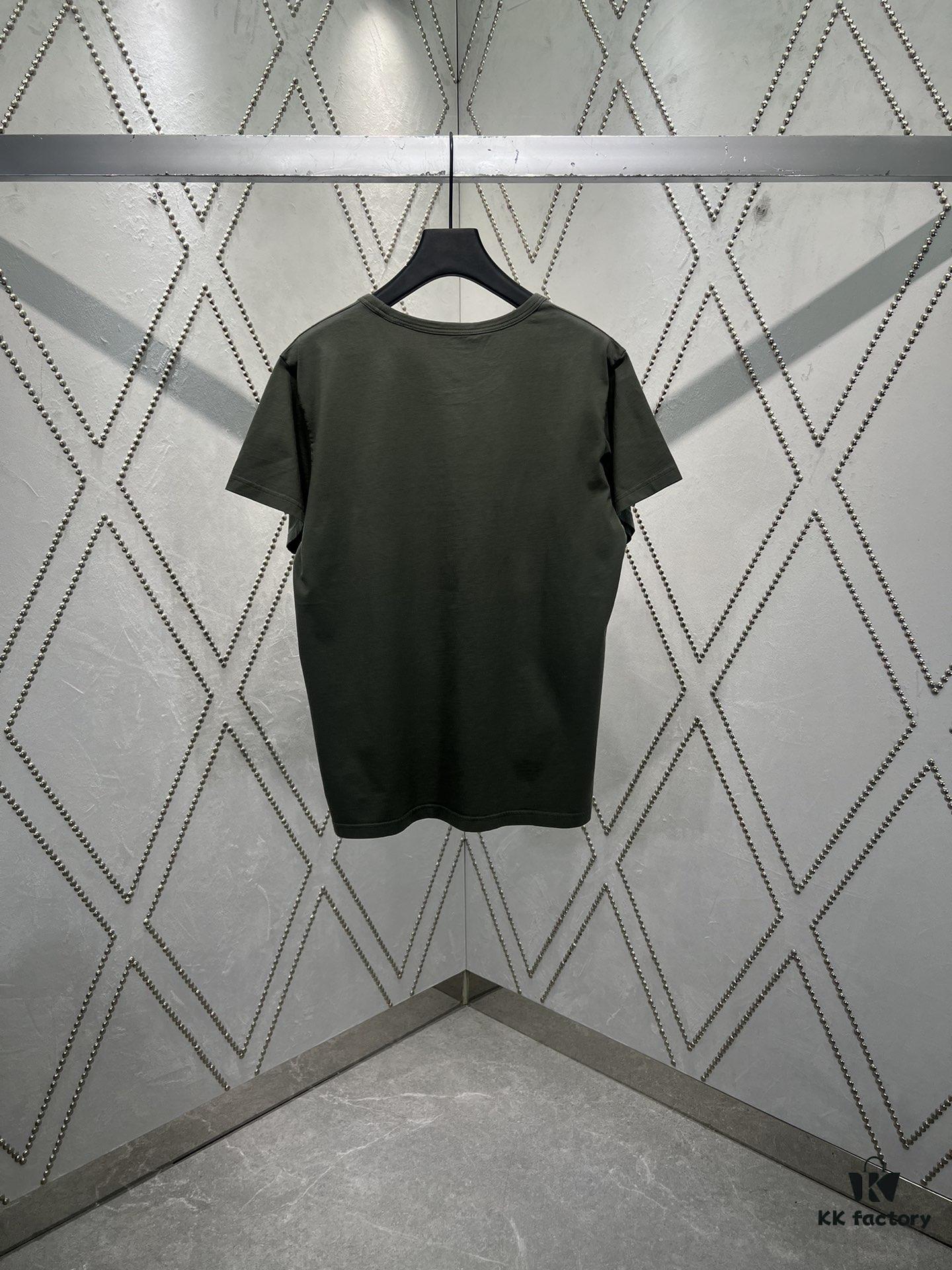 Gucci 25SS New Arrival Oversized Knit Cotton T-Shirt with Gucci Embroidery