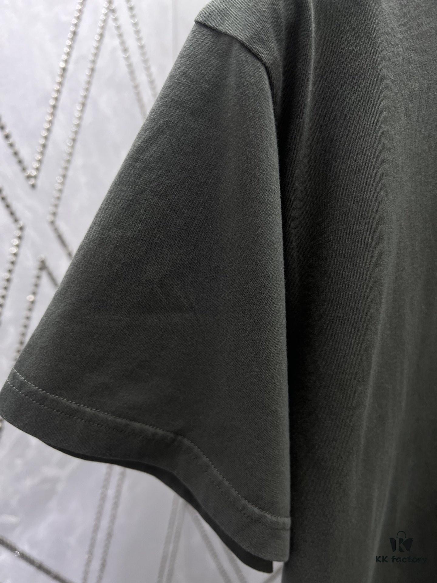 Gucci 25SS New Arrival Oversized Knit Cotton T-Shirt with Gucci Embroidery