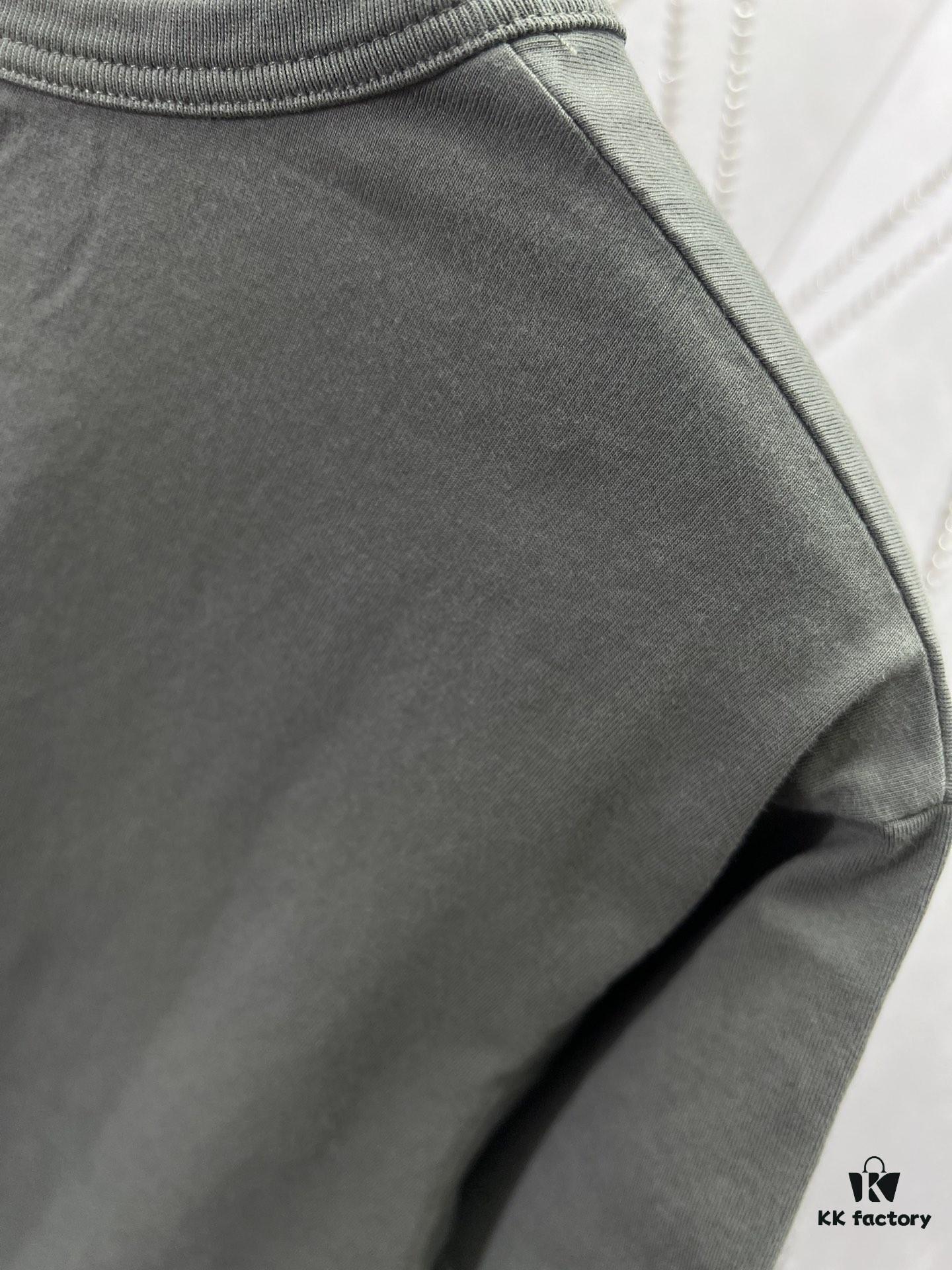 Gucci 25SS New Arrival Oversized Knit Cotton T-Shirt with Gucci Embroidery