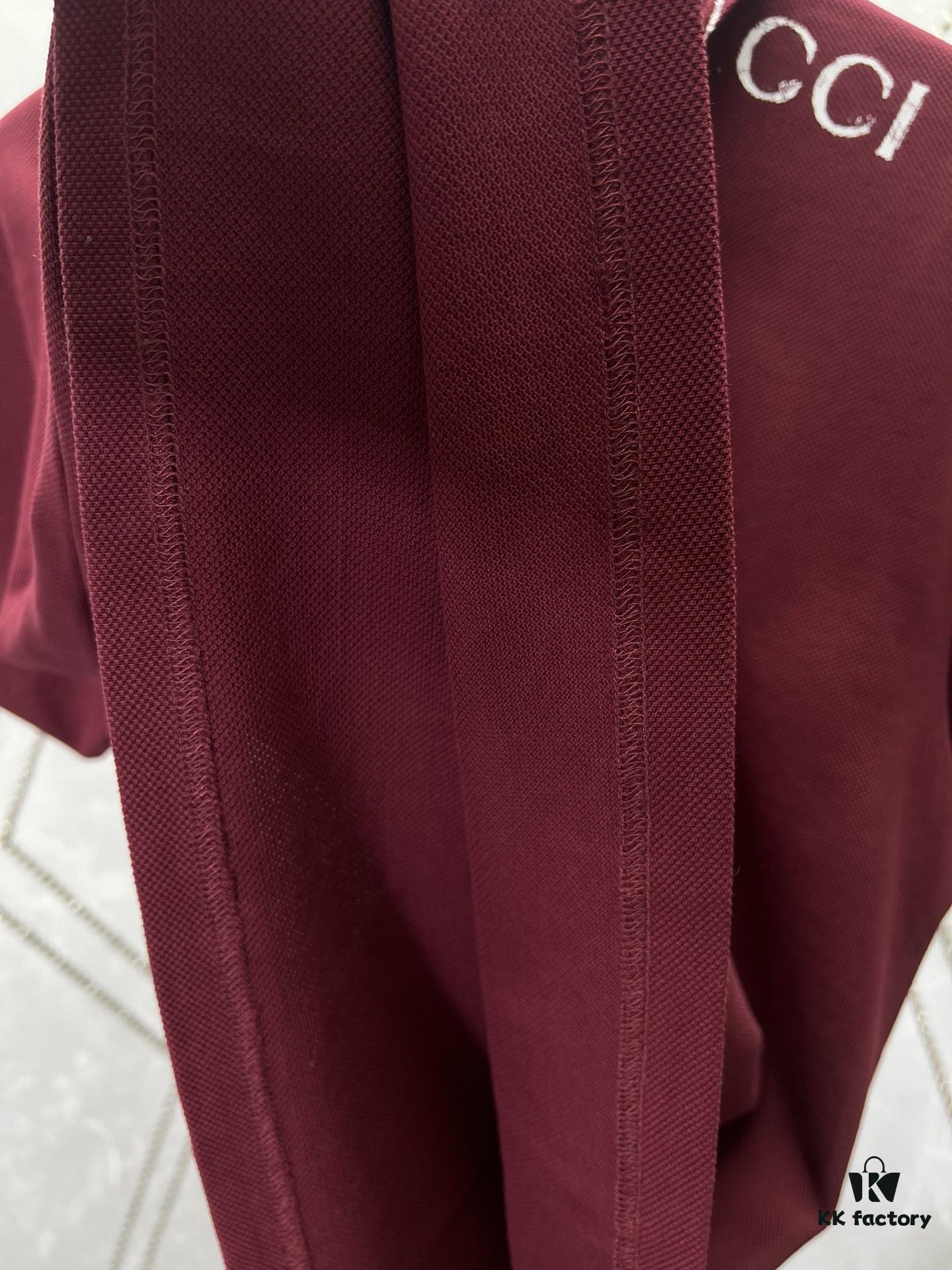 Gucci 2025 Spring Collection Presents Classic Style Pieces, Featuring a Polo Shirt Crafted from Elastic Piqué Cotton with a Refined Gucci Print