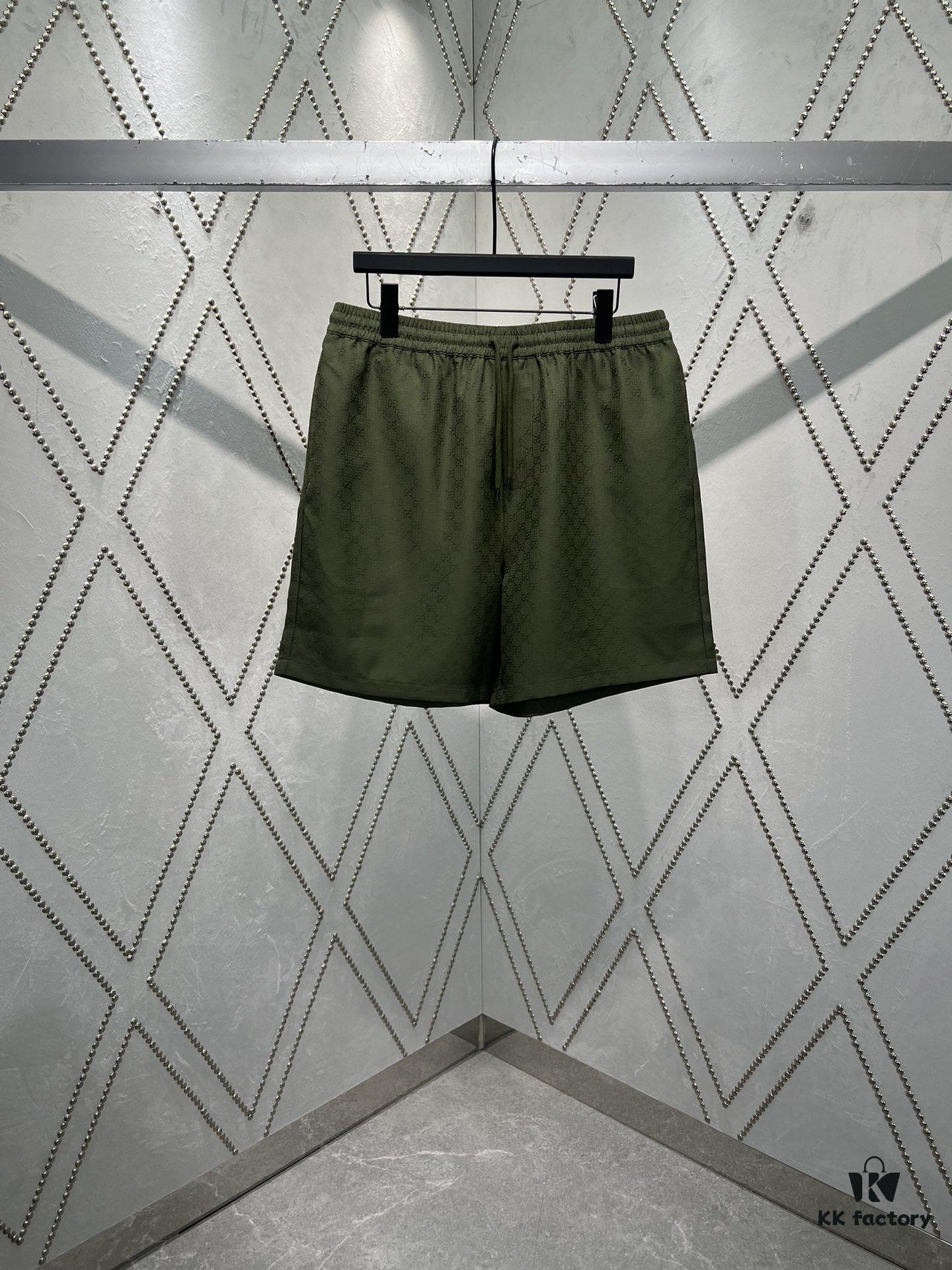 Gucci 25SS New Arrival Shorts Featuring the Iconic GG Pattern as a Tribute to Founder Guccio Gucci