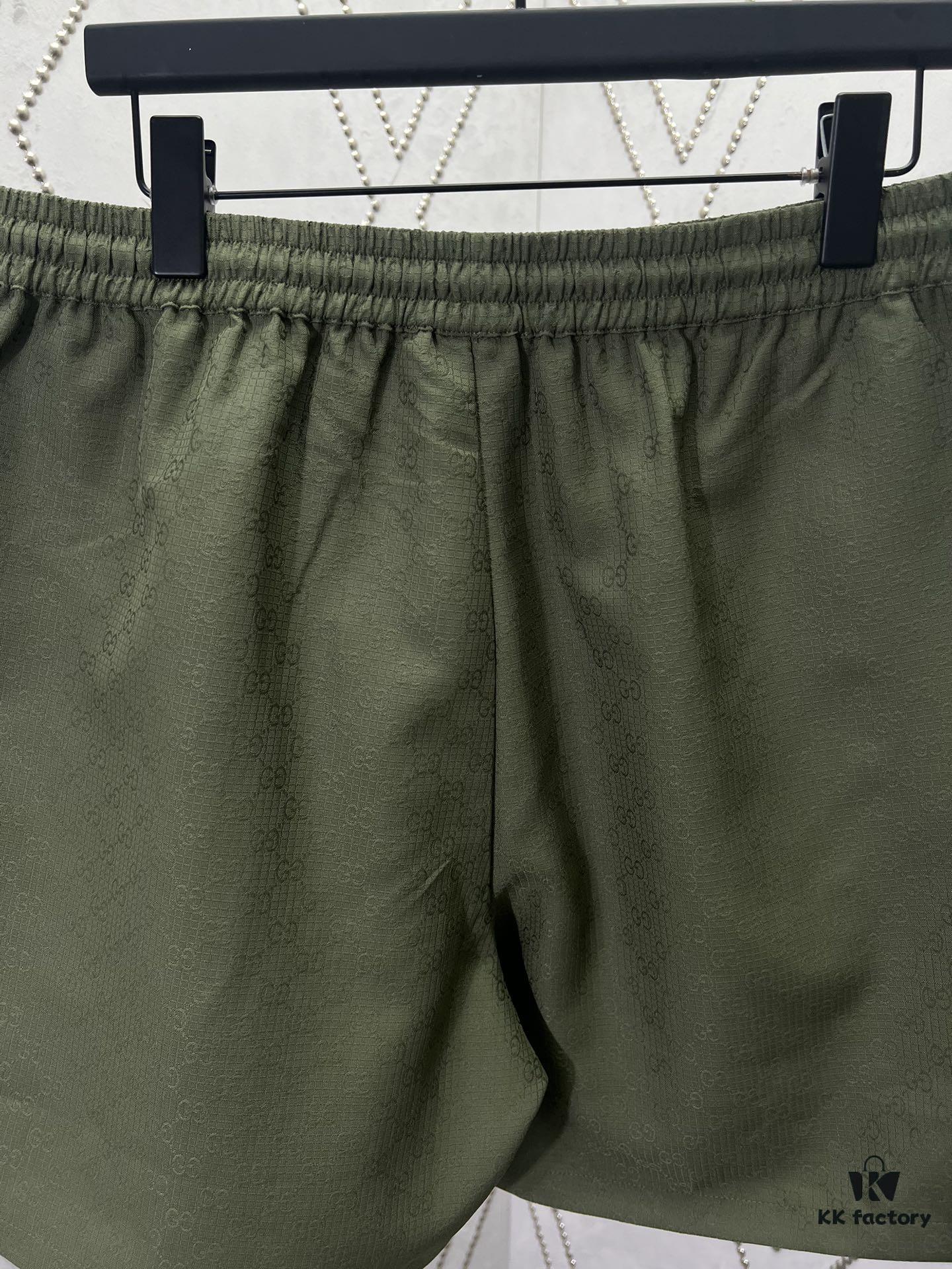 Gucci 25SS New Arrival Shorts Featuring the Iconic GG Pattern as a Tribute to Founder Guccio Gucci