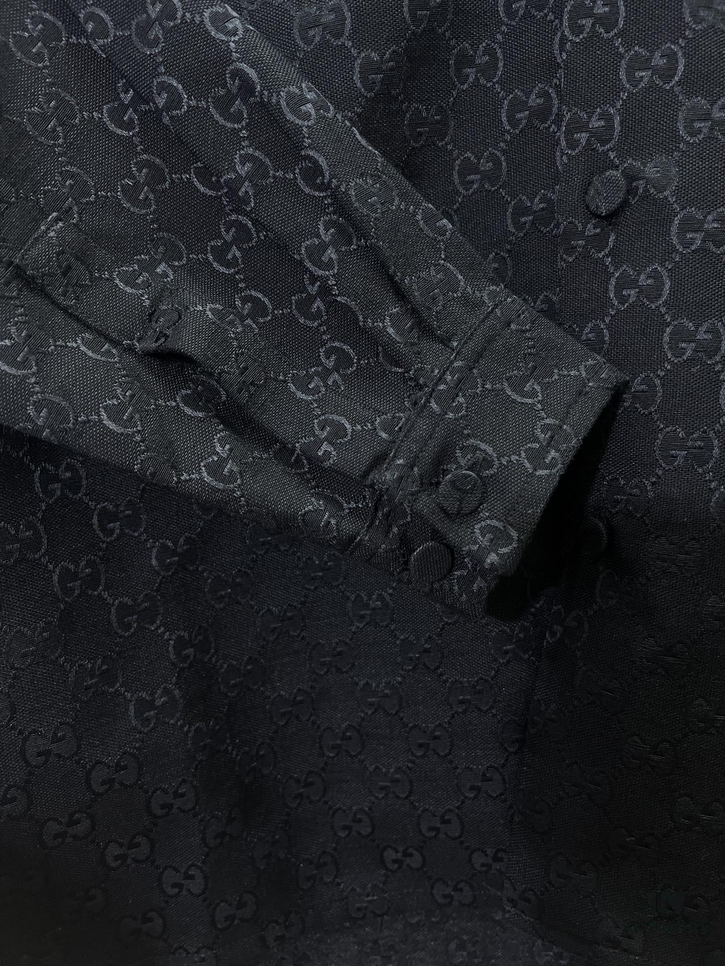 Gucci 25SS New Arrival Letter Interlocking Pattern Shirt Inspired by Founder Guccio Gucci