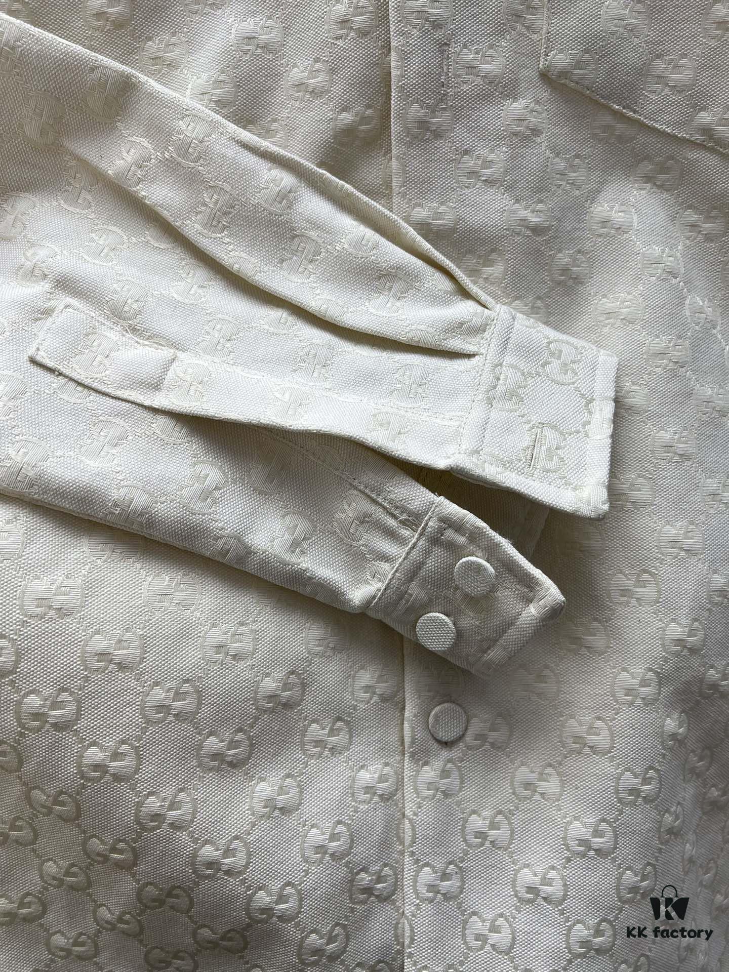 Gucci 25SS New Arrival Letter Interlocking Pattern Shirt Inspired by Founder Guccio Gucci