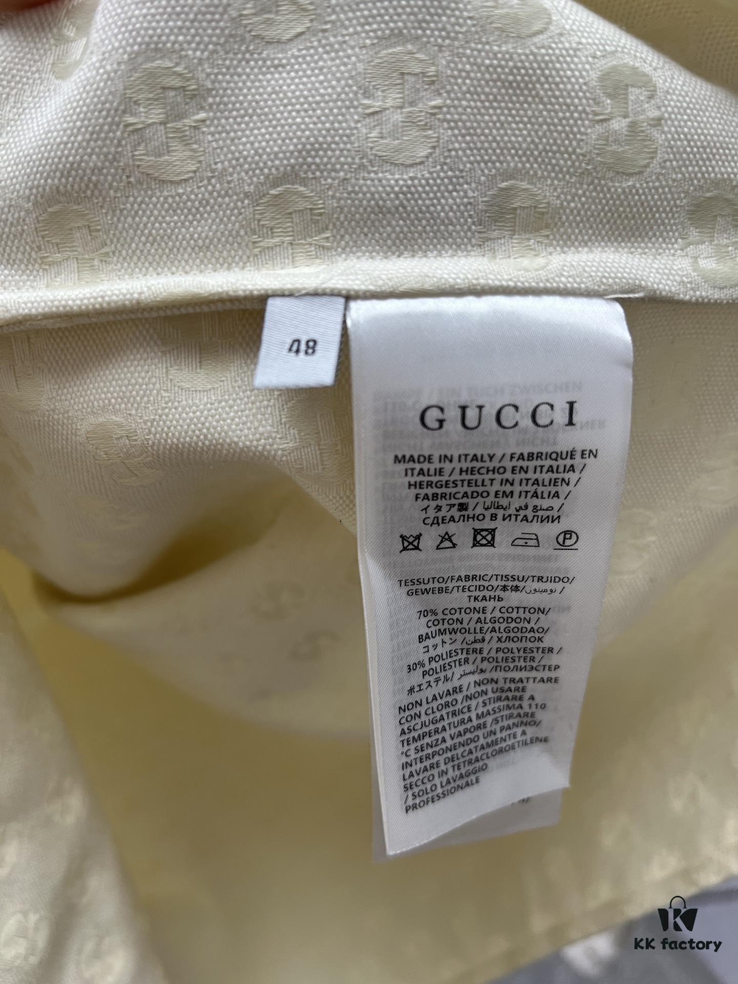 Gucci 25SS New Arrival Letter Interlocking Pattern Shirt Inspired by Founder Guccio Gucci