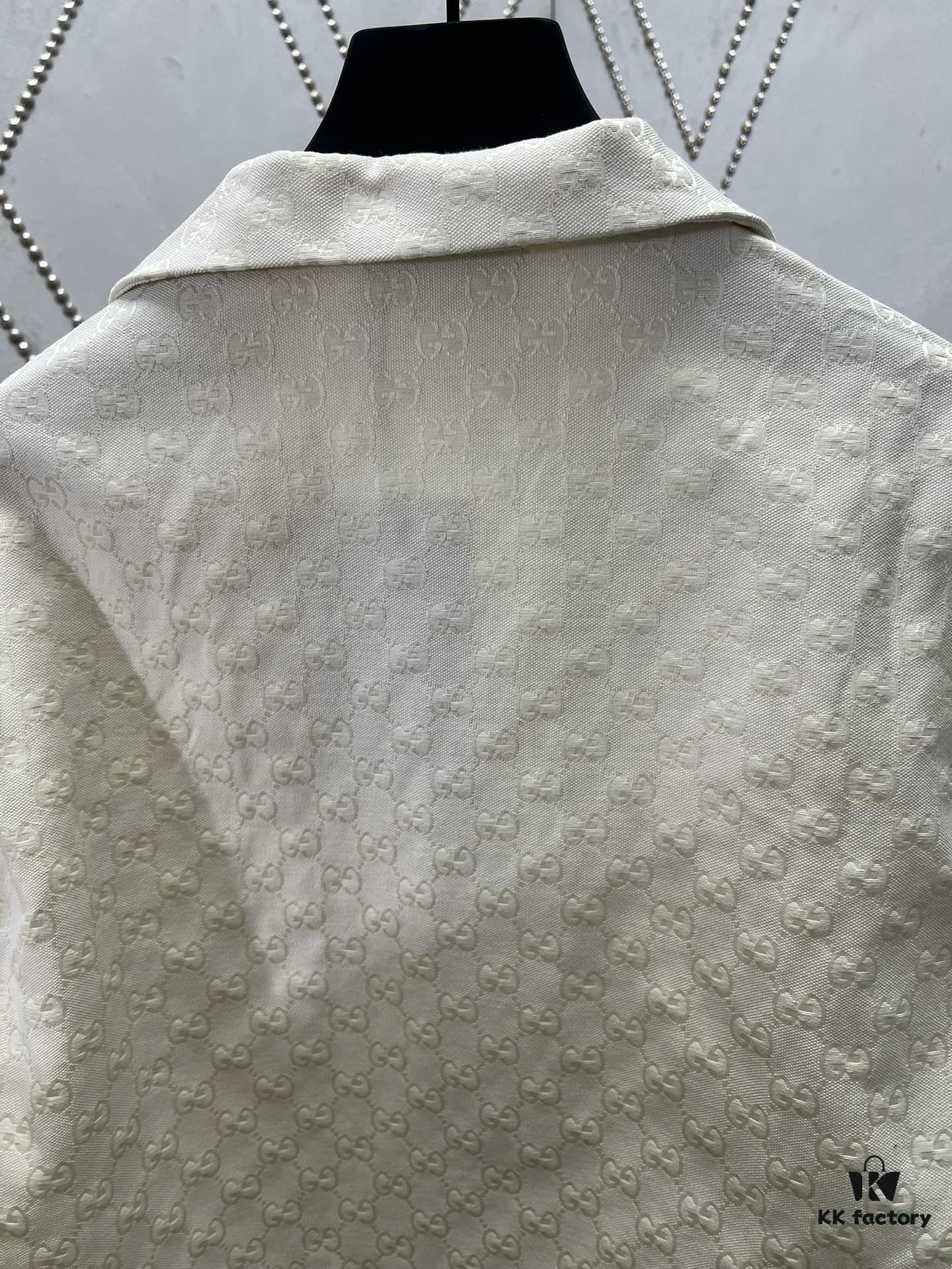 Gucci 25SS New Arrival Letter Interlocking Pattern Shirt Inspired by Founder Guccio Gucci