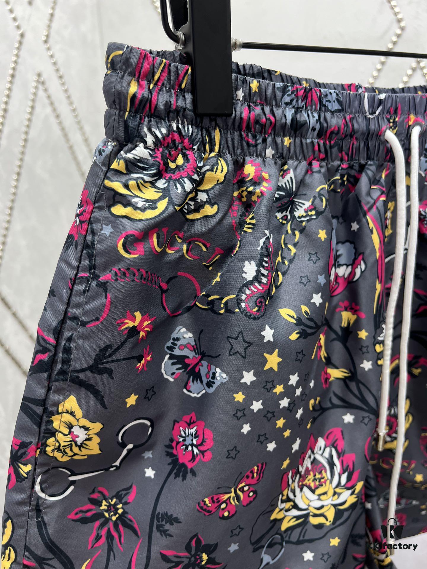 G Family 25SS New Arrival Floral Print Beach Shorts with Drawstring, High-End Version!
