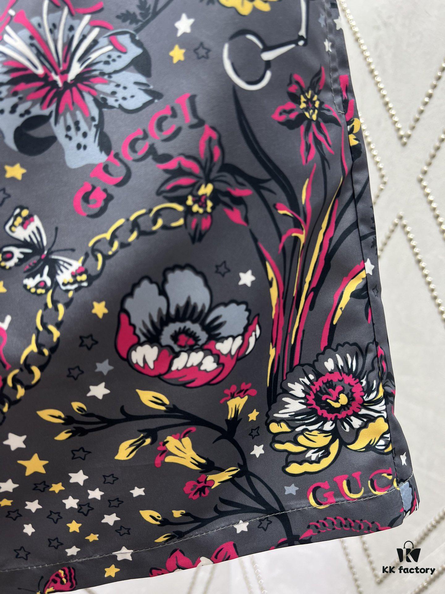 G Family 25SS New Arrival Floral Print Beach Shorts with Drawstring, High-End Version!