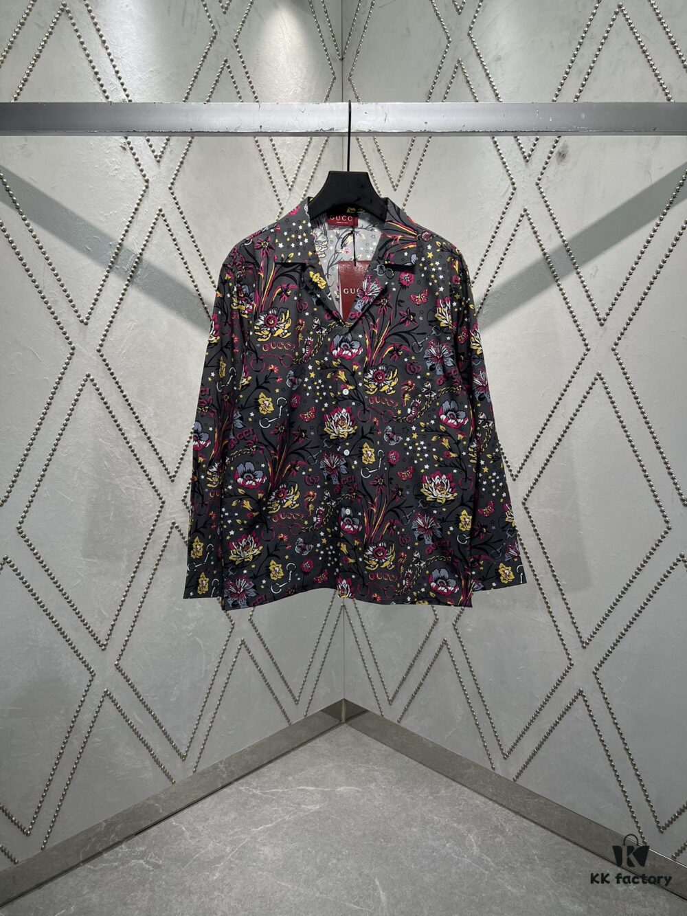 G Brand 25SS New Arrival Floral Print Lapel Single-Breasted Long-Sleeve Shirt, High Version!