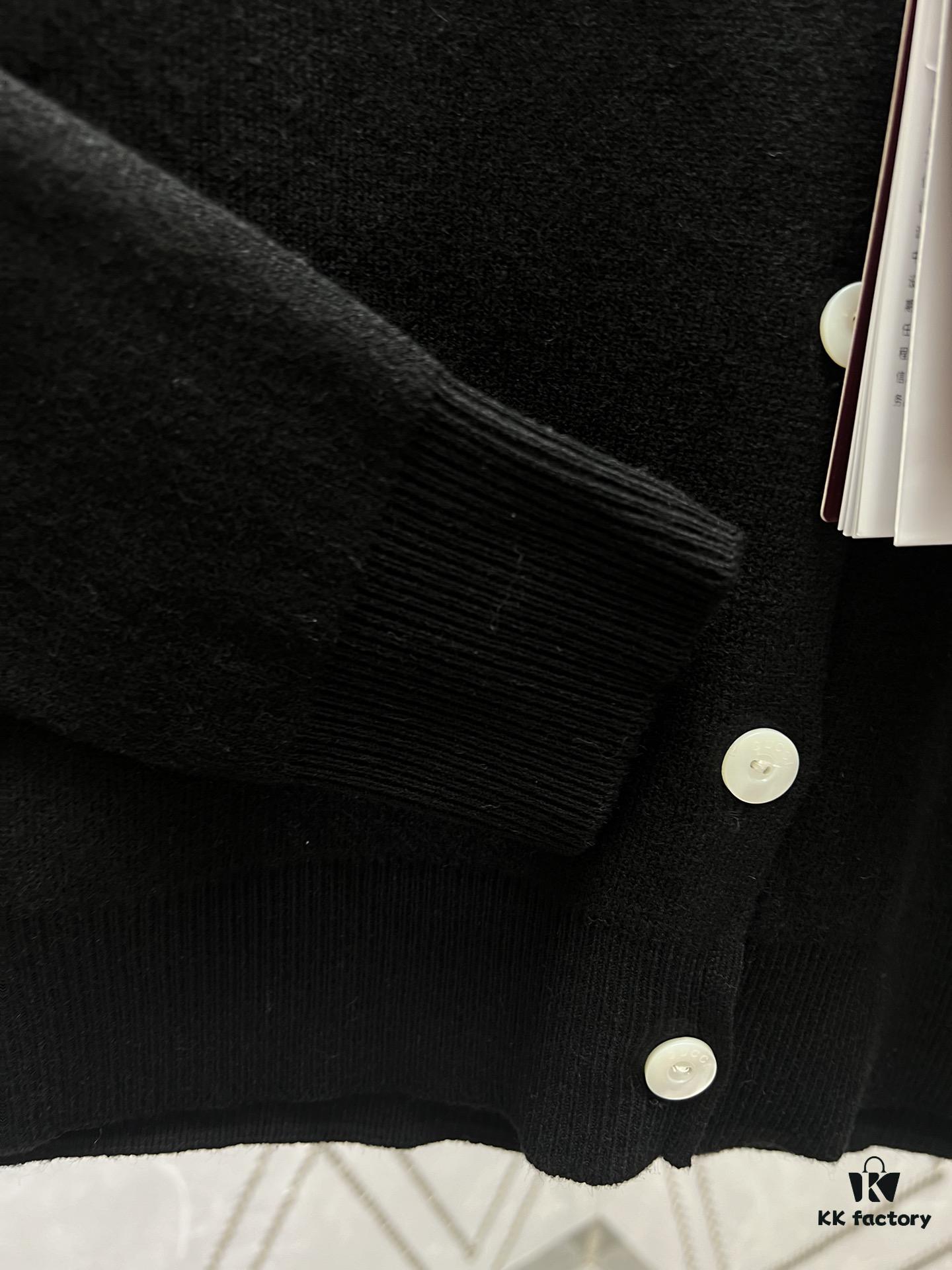 Gucci 25SS New Arrival Wool Blend Jacquard Top with Decorative Gucci Intarsia on Front