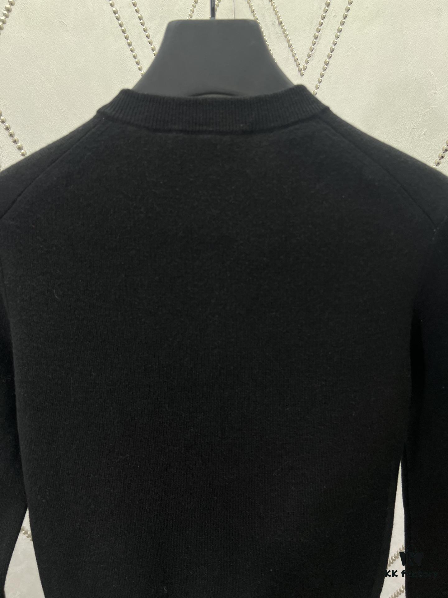 Gucci 25SS New Arrival Wool Blend Jacquard Top with Decorative Gucci Intarsia on Front