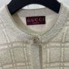 Gucci 25SS New Arrival Polo Dress Crafted from Premium Wool with Metallic Thread Tartan Jacquard Fabric, Featuring Interlocking Double G Round Buttons Front Closure