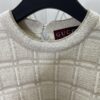 Gucci 25SS New Round Neck Cardigan Crafted from Premium Wool with Metallic Thread Geometric Jacquard Fabric, Featuring Interlocking Double G Round Buttons