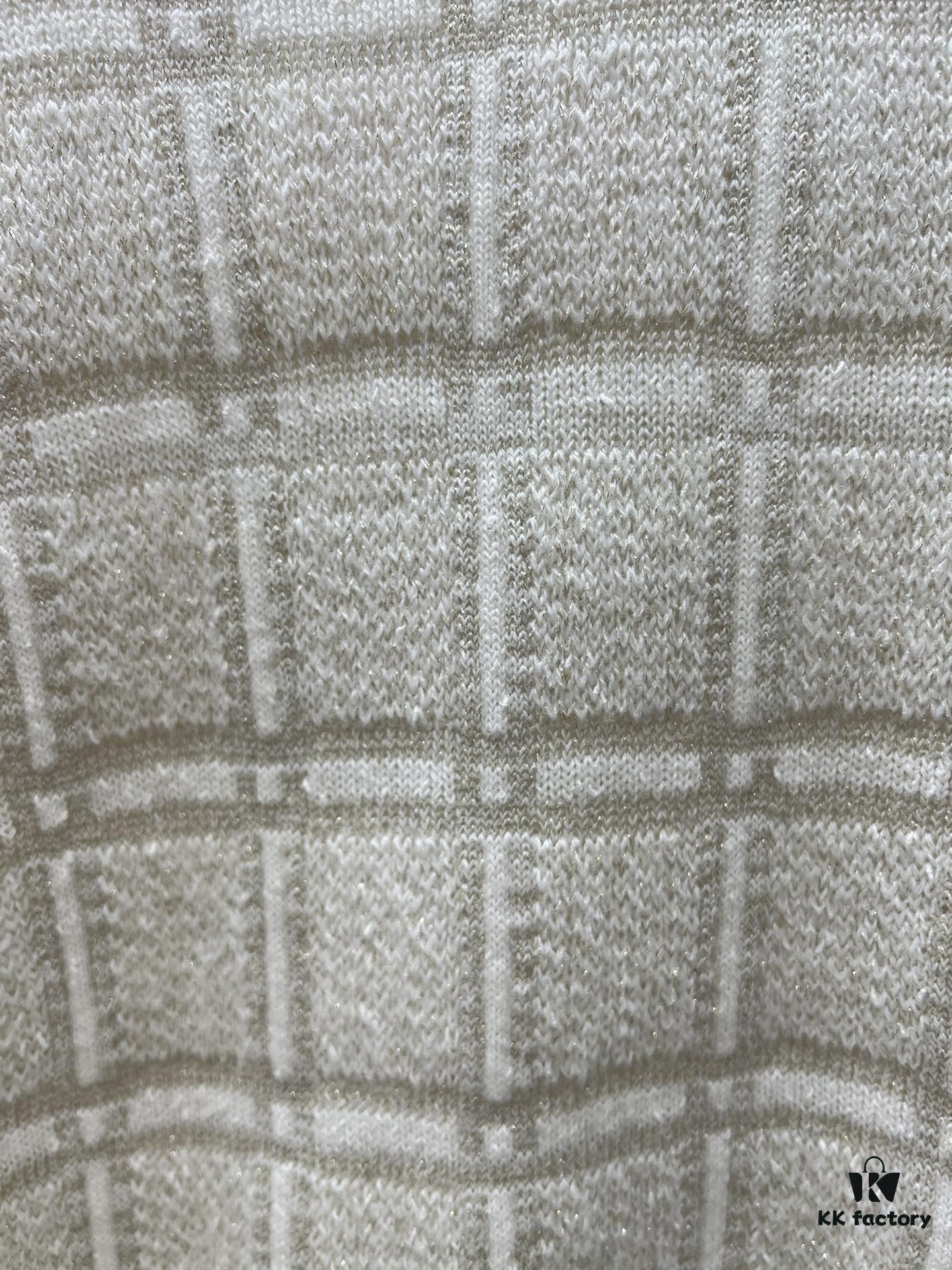 Gucci 25SS New Round Neck Cardigan Crafted from Premium Wool with Metallic Thread Geometric Jacquard Fabric, Featuring Interlocking Double G Round Buttons