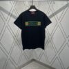 Gucci 25SS New Regular Fit T-Shirt Made of Knitted Cotton with Gucci Web Stripe Flag Print
