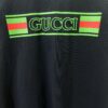 Gucci 25SS New Regular Fit T-Shirt Made of Knitted Cotton with Gucci Web Stripe Flag Print