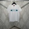 Gucci 25SS New Regular Fit T-Shirt Crafted from Knit Cotton with Signature Gucci Web Stripe Flag Print