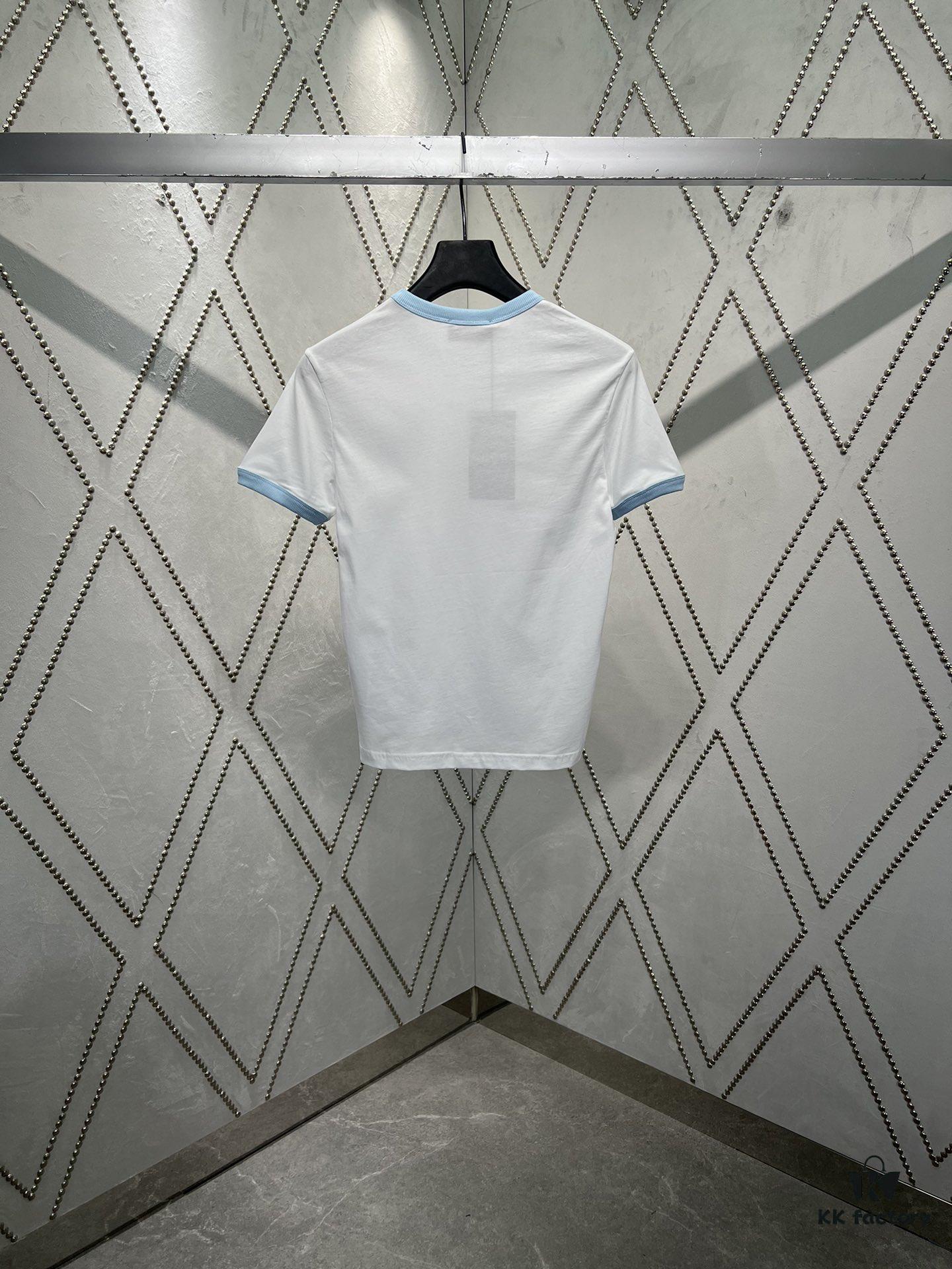 Gucci 25SS Early Spring New Arrival Minimalist Classic Embroidered Double G Letter Print Round Neck