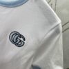 Gucci 25SS Early Spring New Arrival Minimalist Classic Embroidered Double G Letter Print Round Neck