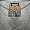 G Brand 25SS New Arrival Striped Patchwork Full Print Letter Logo Jacquard Shorts