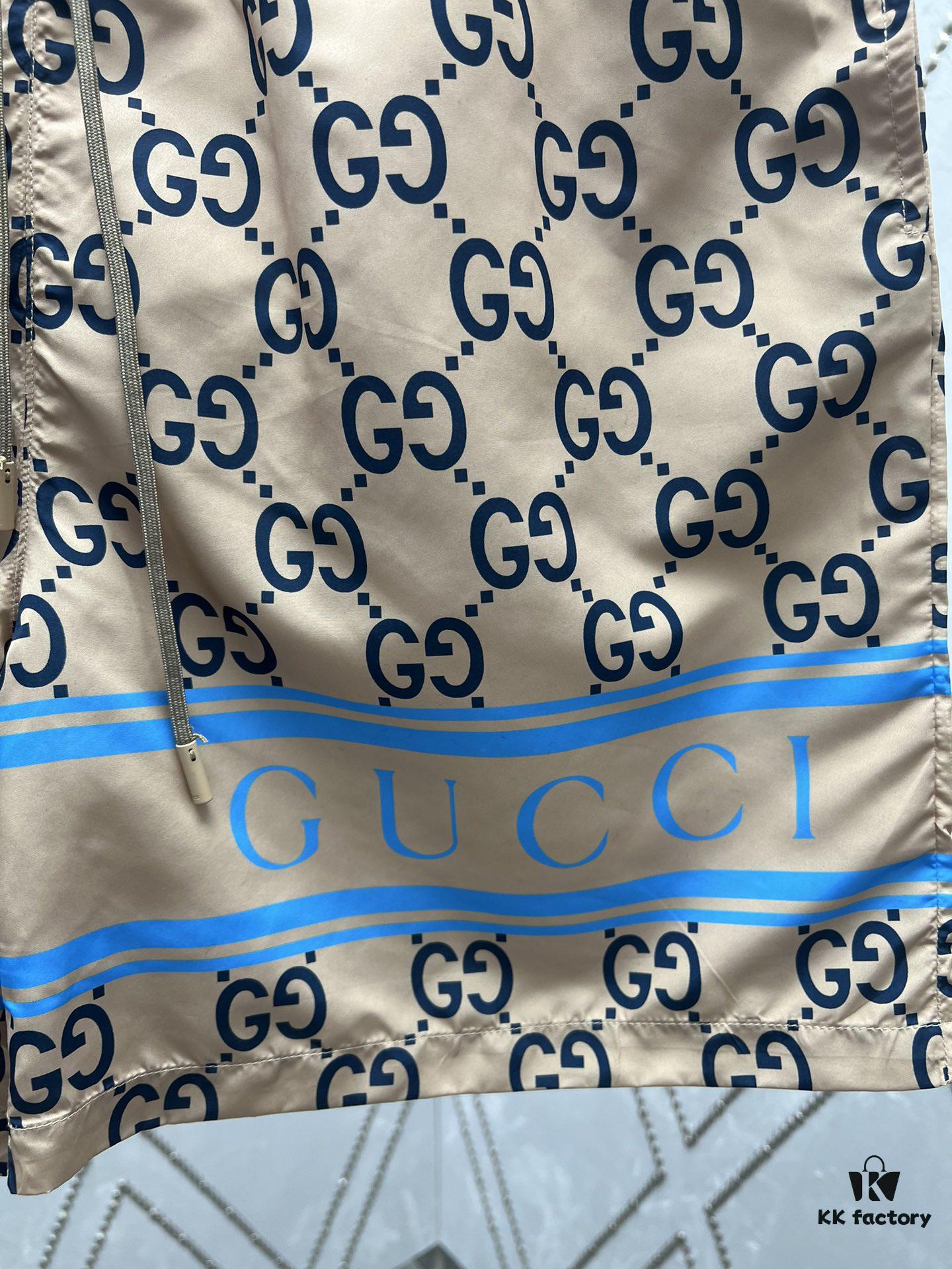 G Brand 25SS New Arrival Striped Patchwork Full Print Letter Logo Jacquard Shorts