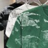 BURBERRY 2025 Spring/Summer New Arrival Round Neck Short Sleeve T-Shirt with All-Over Dot Print, Made from 320g Double-Yarn Combed Cotton Fabric, Slightly Loose Fit, Soft and Substantial Fabric Texture, Unisex Design