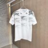 BURBERRY 2025 Spring/Summer New Arrival Round Neck Short Sleeve T-Shirt with All-Over Dot Print, Made from 320g Double-Layer Combed Cotton Fabric, Slightly Loose Fit, Soft and Substantial Fabric Texture, Unisex Design