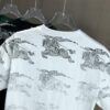 BURBERRY 2025 Spring/Summer New Arrival Round Neck Short Sleeve T-Shirt with All-Over Dot Print, Made from 320g Double-Layer Combed Cotton Fabric, Slightly Loose Fit, Soft and Substantial Fabric Texture, Unisex Design